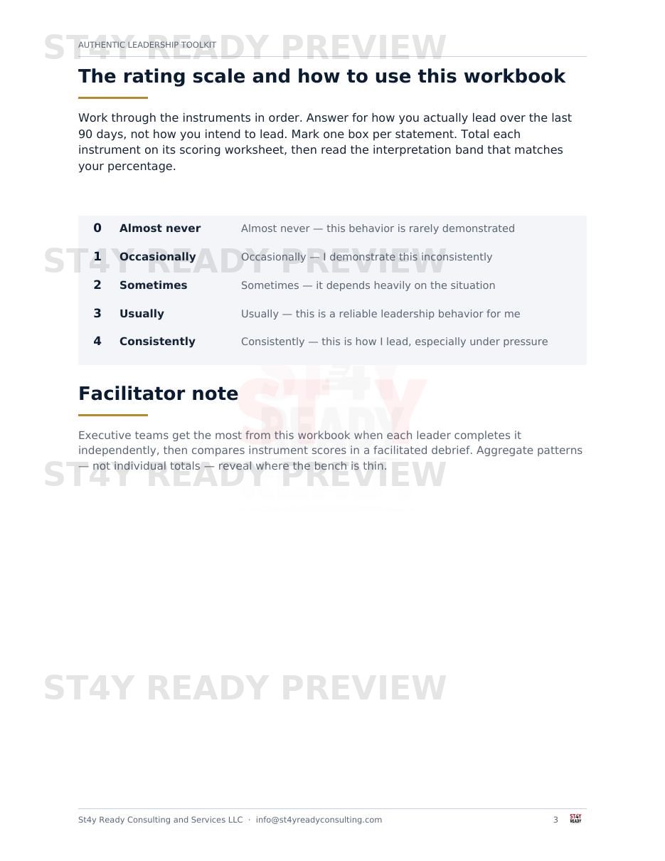 The Authentic Leadership Toolkit — sample page 2