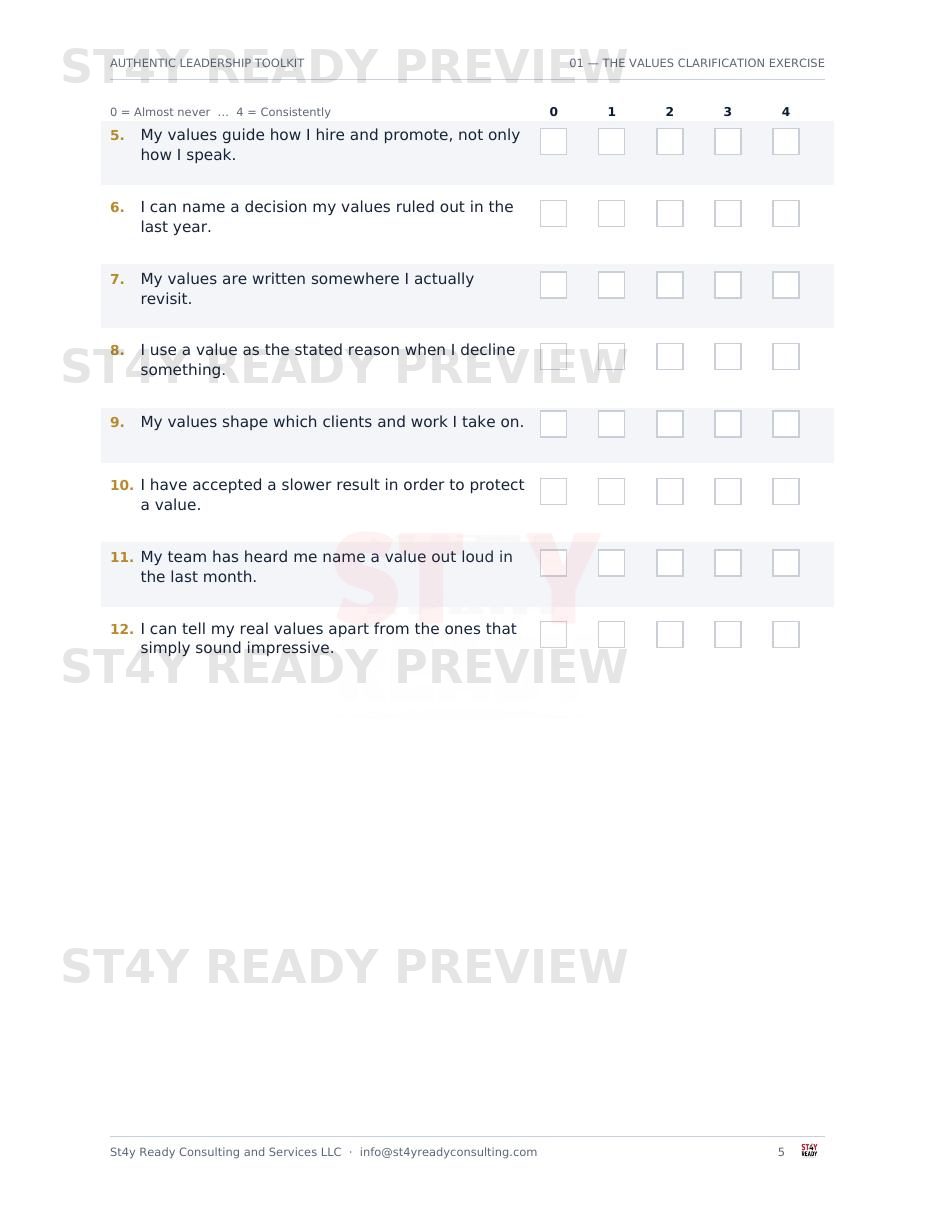 The Authentic Leadership Toolkit — sample page 3