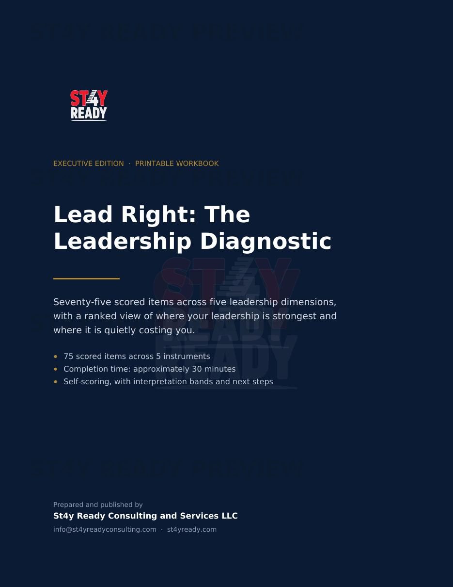 Lead Right: The Leadership Diagnostic — sample page 1