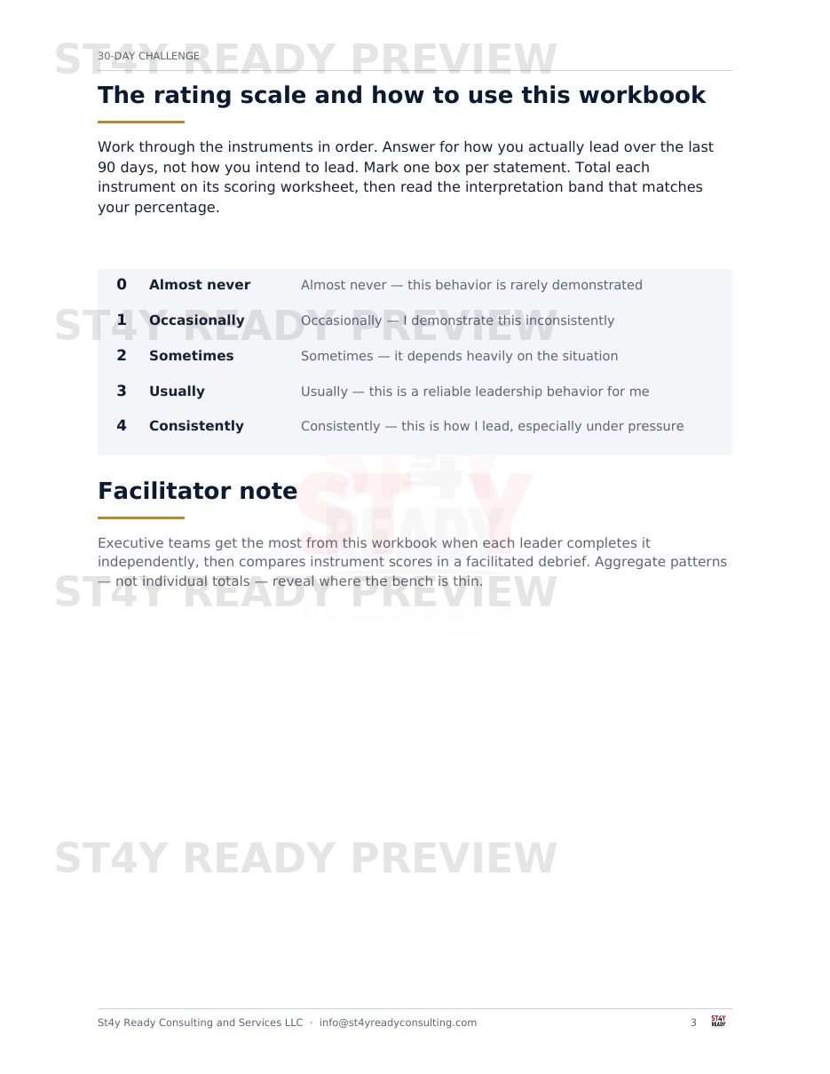 The 30-Day Leadership Challenge — sample page 2